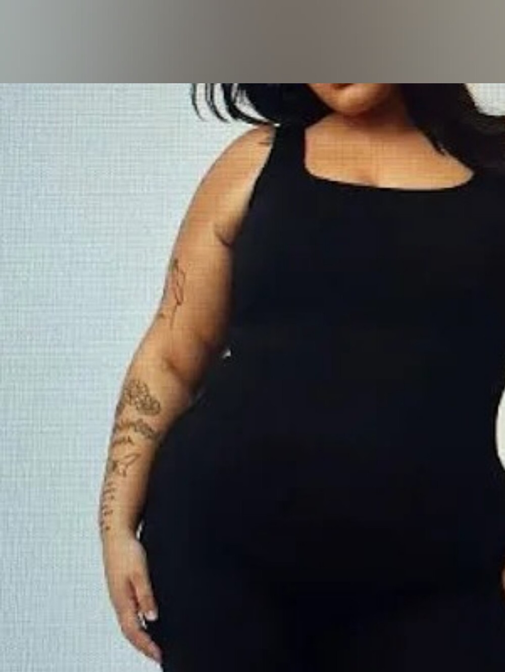 Torrid Black Seamless Rib Mid-Thigh Bodysuit